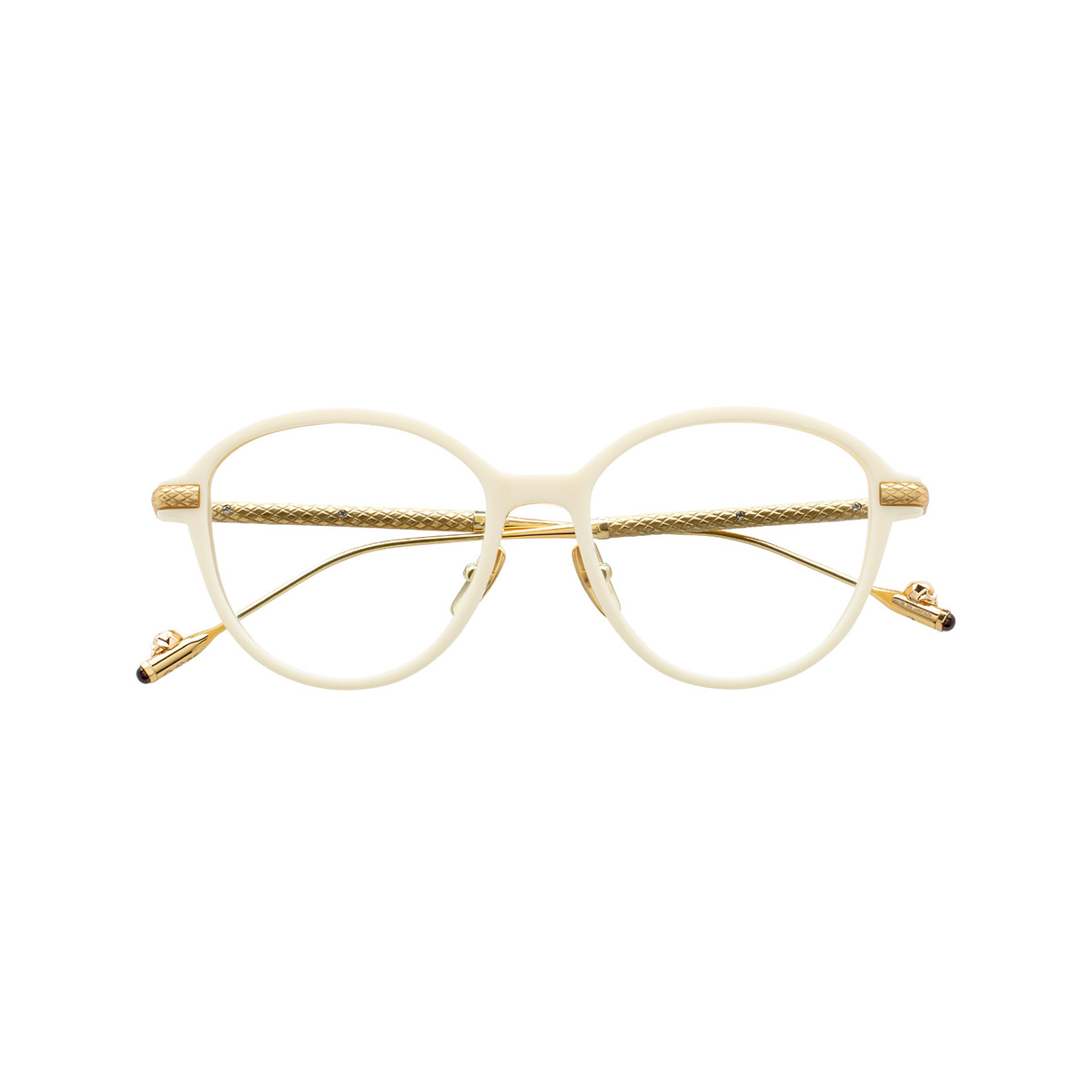 X38 Ivory/Gold Frame - Clear Lens